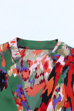 Load image into Gallery viewer, Abstract Print Ruffled Drawstring High Waist Mini Dress
