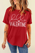Load image into Gallery viewer, Hello Valentine Letter Print T Shirt
