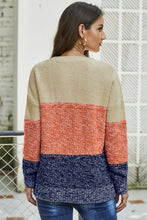 Load image into Gallery viewer, Color Block Netted Texture Pullover Sweater
