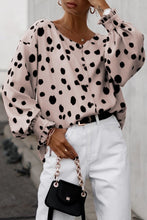 Load image into Gallery viewer, Button Frill Cuffs Oversize Puff Sleeve Blouse
