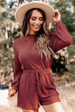 Load image into Gallery viewer, Ribbed Long Sleeve Romper
