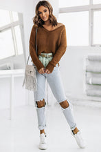 Load image into Gallery viewer, Tainted Love Cotton Distressed Sweater
