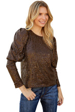 Load image into Gallery viewer, Puff Sleeve Sequin Top
