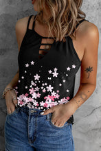 Load image into Gallery viewer, Floral Print Cut Out Spaghetti Strap Tank Top
