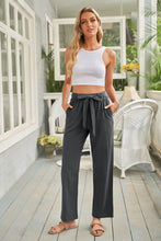 Load image into Gallery viewer, Elastic Waist Drawstring Wide Leg Pants
