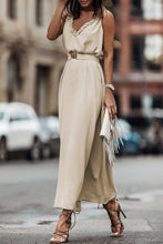 Load image into Gallery viewer, V Neck Sleeveless Maxi Dress with Elastic Belt
