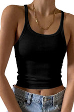 Load image into Gallery viewer, Ribbed Knit Cropped Tank Top
