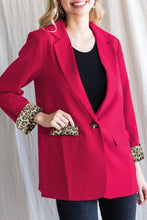 Load image into Gallery viewer, Leopard Lined Blazer
