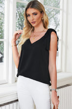 Load image into Gallery viewer, Tie On Shoulder V Neck Tank Top
