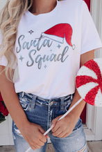 Load image into Gallery viewer, Santa Squad Graphic Print Short Sleeve T Shirt

