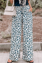 Load image into Gallery viewer, Leopard Print Pocketed Wide Leg Pants
