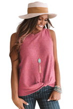 Load image into Gallery viewer, Twist Knot Waffle Knit Tank Top
