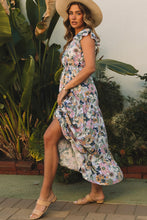 Load image into Gallery viewer, Layered Ruffle Sleeves Long Floral Dress
