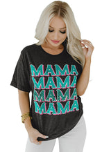Load image into Gallery viewer, MAMA Letter Print Vintage Leopard Graphic T Shirt
