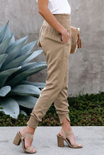 Load image into Gallery viewer, Khaki Pocketed Casual Joggers
