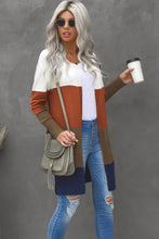 Load image into Gallery viewer, Colorblock Longline Cardigan with Pocket
