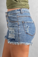 Load image into Gallery viewer, Gypsy Mid-rise Distressed Denim Shorts
