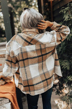 Load image into Gallery viewer, Button-up Pocket Long Sleeve Plaid Shacket
