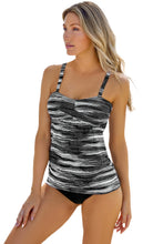 Load image into Gallery viewer, Tie Dye Striped Tummy Control Tankini
