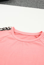 Load image into Gallery viewer, Colorblock Leopard Short Sleeve and Shorts Loungewear
