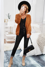 Load image into Gallery viewer, Khaki Chunky Wide Long Sleeve Knit Cardigan
