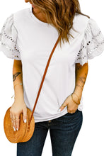 Load image into Gallery viewer, Hollow Out Ruffle Sleeve T-shirt
