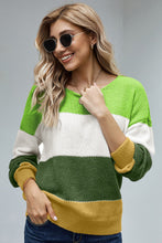 Load image into Gallery viewer, Pullover Colorblock Winter Sweater
