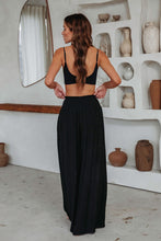 Load image into Gallery viewer, Frill Smocked High Waist Flowy Wide Leg Pants

