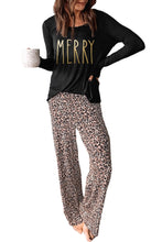 Load image into Gallery viewer, MERRY Leopard Print Long Sleeve High Waist Lounge Set
