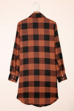 Load image into Gallery viewer, Turn-down Collar Plaid Shirt Coat
