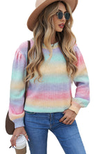 Load image into Gallery viewer, Pearl Decoration Gradient Tie-dye Sweater
