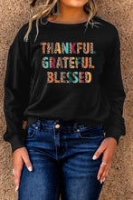 Load image into Gallery viewer, THANKFUL GRATEFUL BLESSED Pattern Sweatshirt
