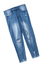 Load image into Gallery viewer, Plus Size High Rise Buttons Skinny Jeans
