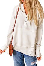 Load image into Gallery viewer, Batwing Sleeve Pocketed Henley Hoodie
