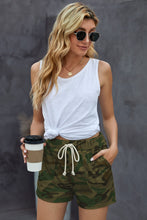 Load image into Gallery viewer, Camouflage Drawstring Casual Shorts
