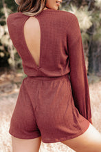 Load image into Gallery viewer, Ribbed Long Sleeve Romper
