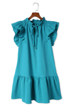 Load image into Gallery viewer, Tiered Ruffled Sleeves Mini Dress with Pockets
