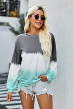 Load image into Gallery viewer, Color Block Tie Dye Pullover Sweatshirt
