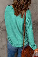 Load image into Gallery viewer, Solid Color Patchwork Long Sleeve Top
