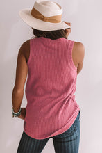 Load image into Gallery viewer, Twist Knot Waffle Knit Tank Top
