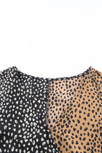 Load image into Gallery viewer, Spliced Leopard Print Wrap Long Sleeve Bodysuit
