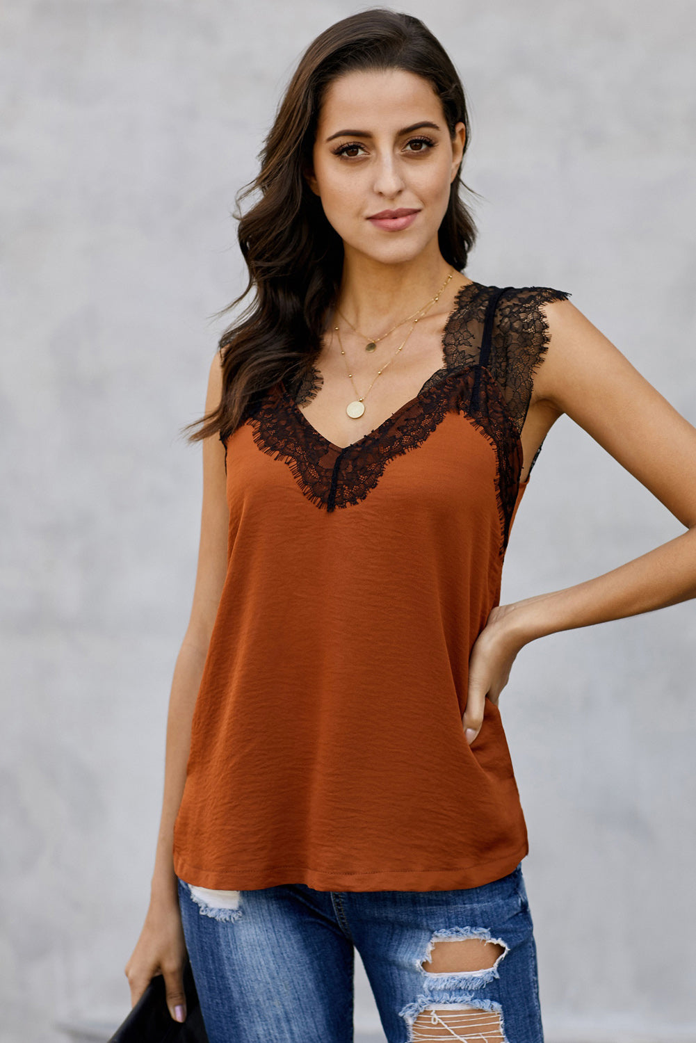 One More Night Lace Cami Tank