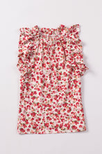 Load image into Gallery viewer, Floral Print Ruffled Mock Neck Sleeveless Top
