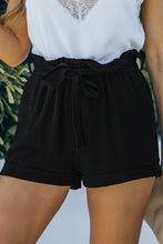 Load image into Gallery viewer, Cotton Pocketed Paper Bag Waist Shorts
