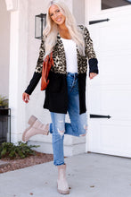 Load image into Gallery viewer, Leopard Print Patchwork Pocket Cardigan
