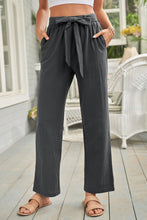 Load image into Gallery viewer, Elastic Waist Drawstring Wide Leg Pants
