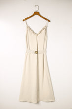 Load image into Gallery viewer, V Neck Sleeveless Maxi Dress with Elastic Belt
