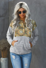 Load image into Gallery viewer, Tribal Print Vintage Drawstring Hoodie
