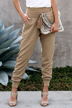 Load image into Gallery viewer, Khaki Pocketed Casual Joggers
