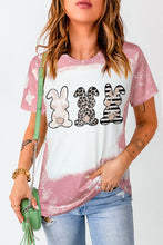 Load image into Gallery viewer, Easter Rabbits Bleached Print Short Sleeve T Shirt

